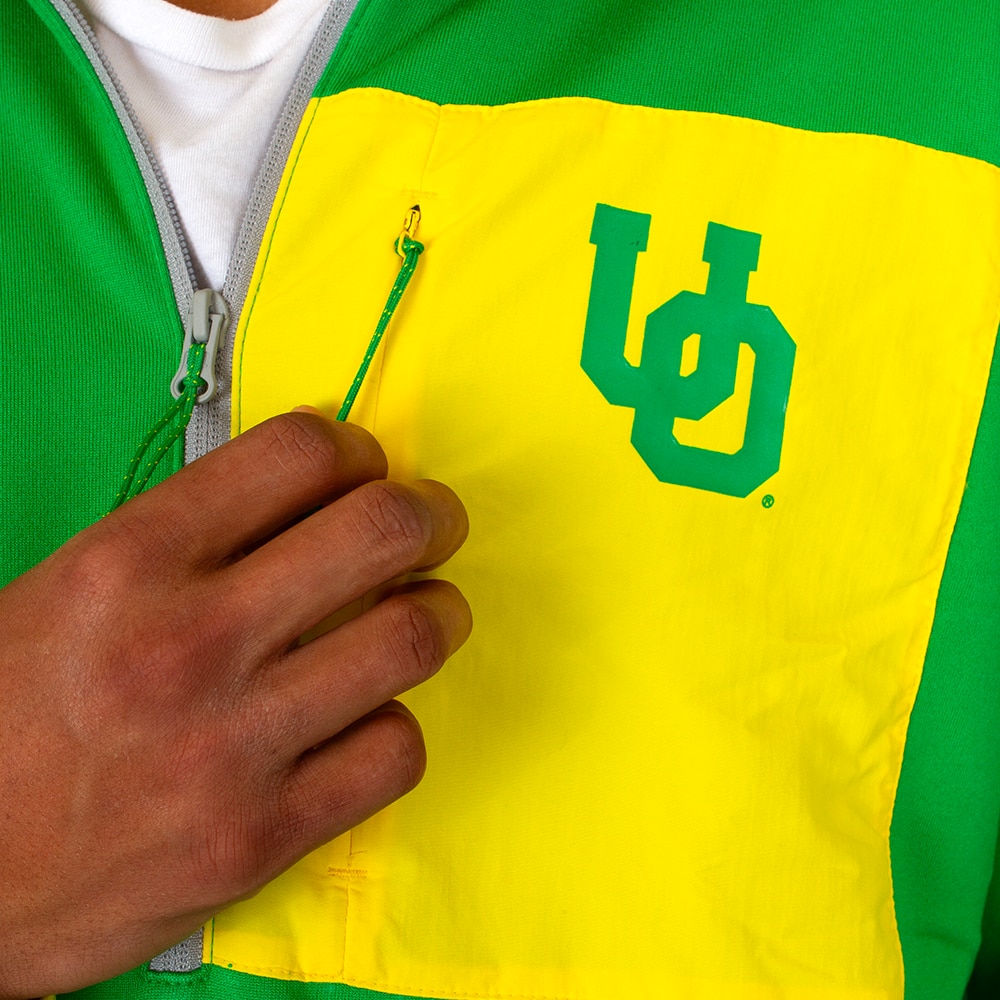 Interlocking UO, Columbia, Green, Pullover, Polyester, Men, Hike, Patch, 1/4-zip, Sweatshirt, 907005